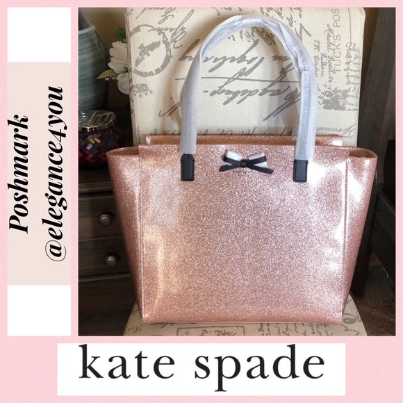kate spade Handbags - ✨KATE SPADE✨LAST 1! Rosegold Glitter Tote NEW!